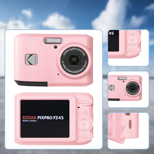 Tedubax Case for Kodak PIXPRO FZ45 Case, Soft Silicone Case for Kodak PIXPRO FZ45 - Anti-Scratch Slim Fit Lightweight Protective Case - Pink