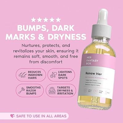 Her Fantasy Box | Moisture Support + Hydration Kit | Slippery Box Capsules, Renew Her Oil & Yummy Body Splash Intimate Moisture, Skin Nourishment & All-Day Fresh Glow