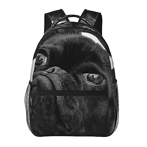 Sac à dos d'école léger Carlin Noir Sunflowers pour filles et garçons