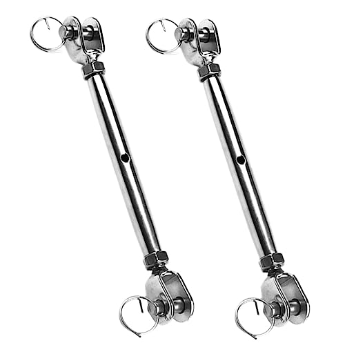 2 Piezas Tensor de Cable con Quijada de Acero Inoxidable, Rigidos y de Uso Industrial, Diseño Resistente a la Intemperie miniatura 1