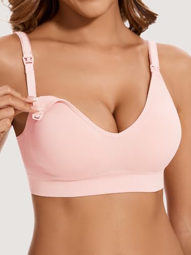 HBselect Nursing Bras for Breastfeeding Women Maternity Bras Seamless Wireless Pregnancy Sleep Bra with Bra Extenders2