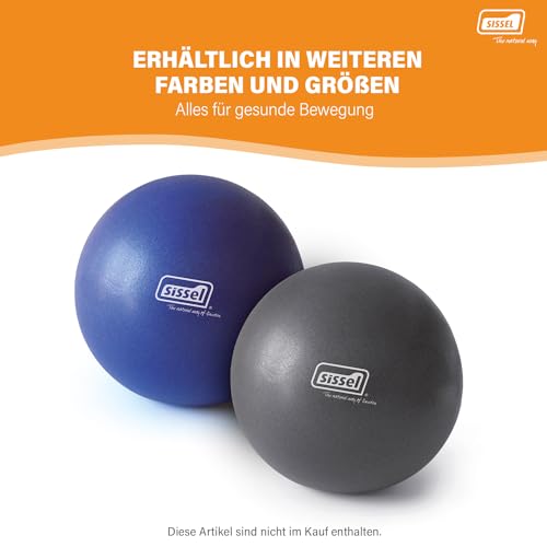 SISSEL Pilates Soft Ball | Gymnastikball & Pilates Ball für Training & Entspannung | Softball für Bauch, Rücken & Core | 22 cm | Belastbar bis 155 kg | Sport Bälle | Gummiball | Physiotherapie Zubehör