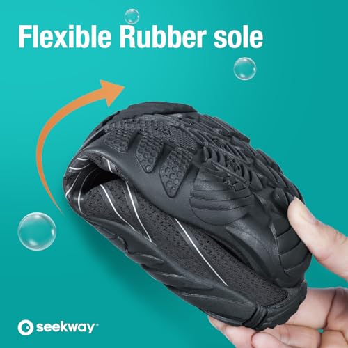Image of SEEKWAY Mens Womens Water Shoes Quick-Dry Aqua Sock Barefoot Athletic Sports Shoes for Outdoor Beach Swim surf Walking Diving Boating Hiking Pool