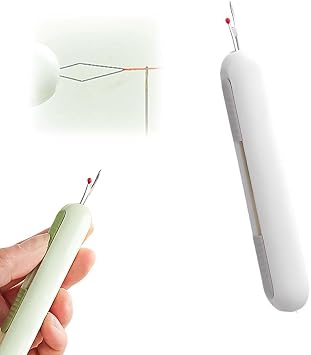 2 in 1 Needle Threader Seam Ripper, 2026 Upgraded Upgraded Sewing Kit Tool for Needle Threading and Seam Removal, Multifunctional Quilting Stitching Supplies for Elderly Grey