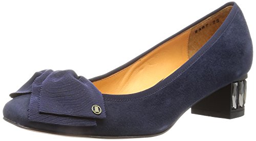 [ランバンオンブルー] LANVIN en Bleu ビジューヒールリボンパンプス 2367 NVS (ネイビースエード/245)（Amazon）