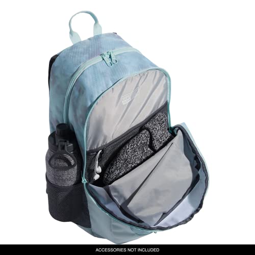 Image of adidas Foundation Backpack, Stone Wash Almost Blue-Grey Two /Almost Blue /Silver Metallic, OSFA