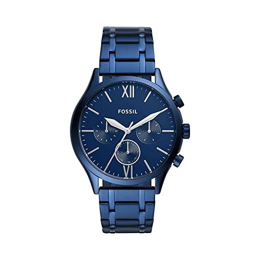Fenmore Midsize Multifunction Navy Stainless Steel Watch
