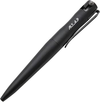 Cool Hand 4.3 EDC Tactical Bolt Action Pen w/MTAP Logo, Compact Size Aluminum Barrel, Ballpoint Ink Refillable Office Business Writing Pen, 0.5mm 5-Pack Refills Purchasable