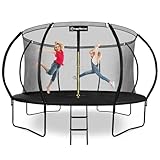 Hypermotion Trampolin Outdoor Kinder Ø 430 cm / 14FTKindertrampolin ab 3 Jahre - Schnelltrocknend und Wasserabweisend - Ausgezeichnete Sprungkraft - Gartentrampolin