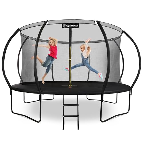 Hypermotion Trampoline Exterieur Enfant 3 Ans 244/305/366/430/487 cm Séchage Rapide et Déperlant – Excellente Élasticité de Saut – Trampoline de Jardin...
