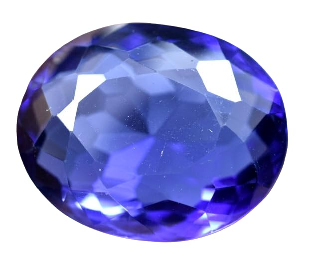STONE GEMS GALLERY December Birthstone Tanzanite Stone Original Certified Unheated Untreated Natural Tanzania Stone7 Carat Blue Tanzanite Stone तंजानाइट Tanzania Mine Clear Oval Cut For Ring Jewelry
