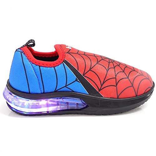 Tênis De Led Infantil Masculino Bibi Space Wave 3.0 Aranha Tamanho:29;Cor:Azul/Vermelho
