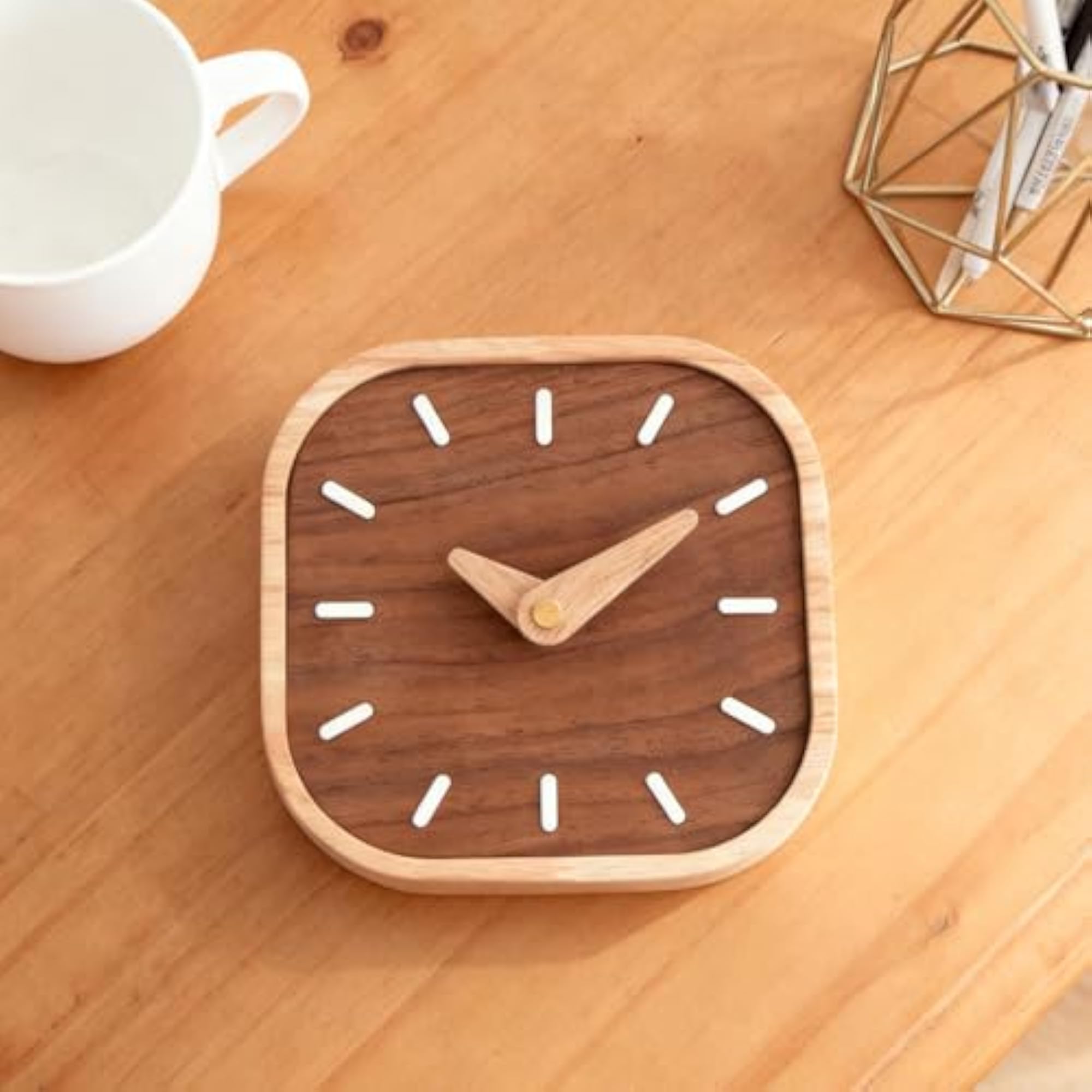 Stylish Desktop Tabletop Clock, Grey
