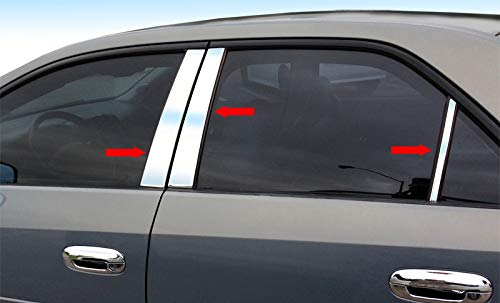 MaxMate Made in USA! Compatible with 2003-2007 Cadillac CTS 4PC Stainless Steel Chrome Pillar Post Trim