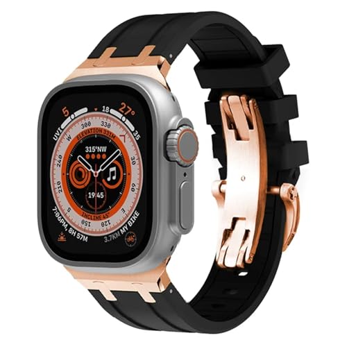 Bracelet caoutchouc pour Apple Watch Ultra 49mm souple élastique et antichoc