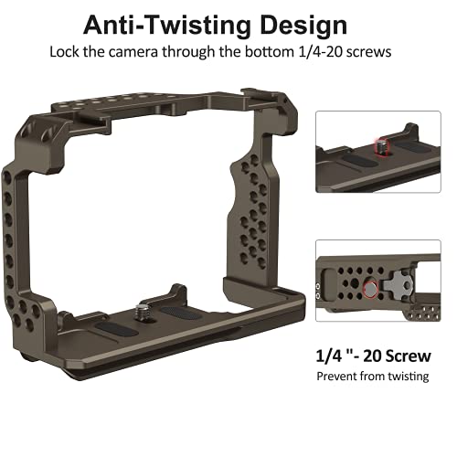 Image of Camera Cage with Standard Cold Shoe for Sony A7M3 /A73 /A7R3 /A7R2 Camera etc.