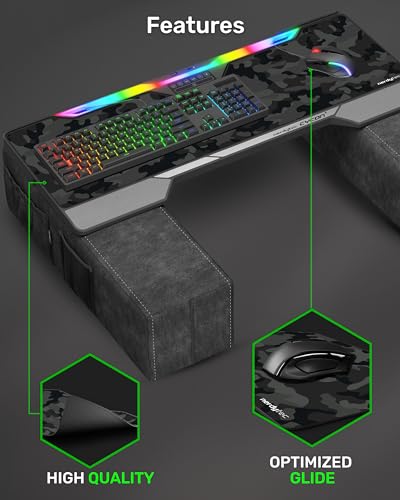 Image of Couchmaster XXL Mouse Pad Camou, 80x25.5cm, Perfect for CYCON, Non-Slip, Premium Microfiber, Ultra-Smooth, Ergonomic Gaming Mousepad