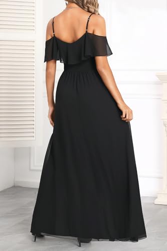 Image of Pinup Fashion Women Plus Size Bridesmaid Dresses - Off The Shoulder Formal Wedding Guest Bridal Shower Long Dress