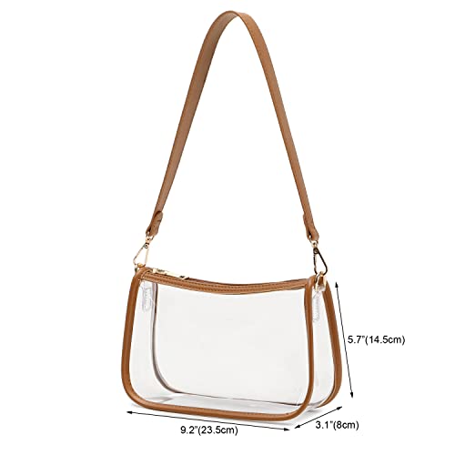 Image of Clear Purse Stadium Approved Bag Transparent Beach Handbag