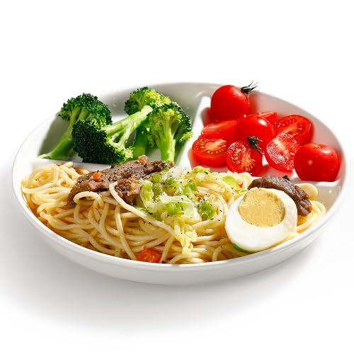 Comparison: Best Portion Control Plates 10 AISBUGUR Ceramic Portion Control Plate for Weight Loss,9-Inch Divided Plate for Adults,3-Compartment Portion Plate for Healthy Eating,Dishwasher & Microwave Safe,White