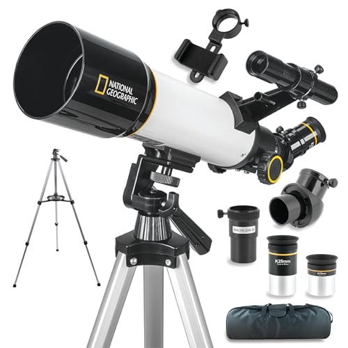 National Geographic Sky View 70mm Refractor Telescope with Panhandle Mount for Adults and Kids
