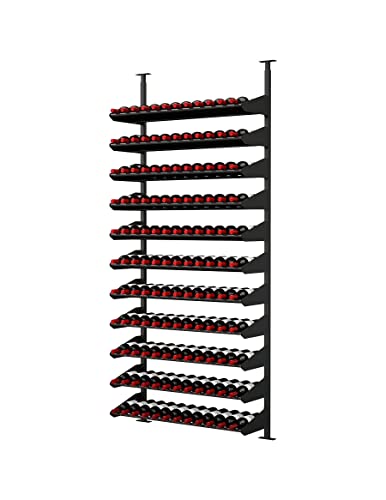 Soporte modular para vinos, capacidad 121 botellas, negro