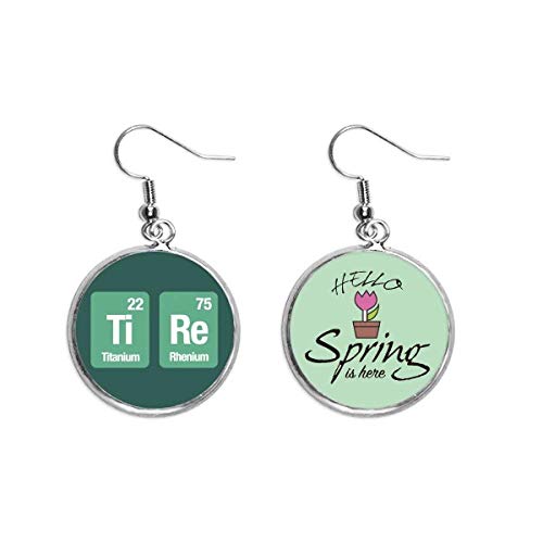 Pendientes de elementos químicos de ciencia ideales para looks de oficina y universidad