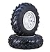 WANDA ATV Tires and Wheels Assembly Set 25x8-12 25x10-12 Light Mud 6-Ply on 4-110 PCD 5+2 Silver Rims, SET 4