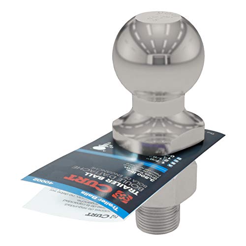 CURT 40051 Stainless Steel Trailer Hitch Ball, 3,500 lbs, 1-7/8-Inch Diameter, 1 x 2-1/8-Inch Shank - Thumbnail 4
