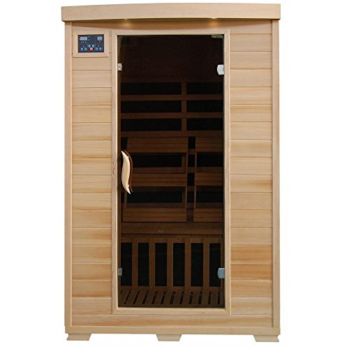 Coronado SA2409 2 Person Sauna with Carbon Heaters Bronze Tinted Tempered Glass Door