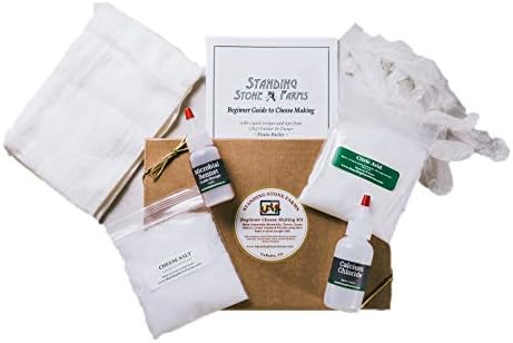 Standing Stone Farms Basic Beginner Cheese Making Kit - Mozzarella, Burrata, Burricota, Chevre, Ricotta, Mascarpone & Butter!