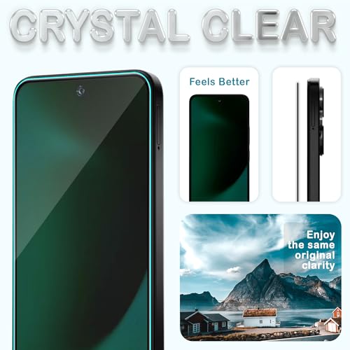 Image of ArmourPro Military Grade Gorilla Tempered Glass Compatible For Poco M6 Plus (6.79 Inch) With Easy Installation Kit for Smartphone| Edge To Edge Coverage | Black, Pack of 2