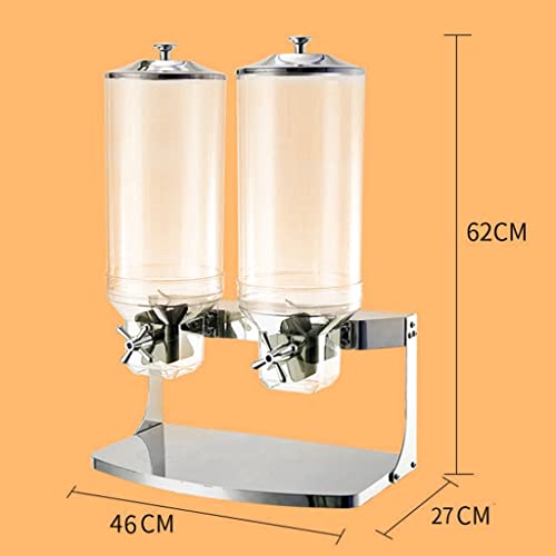Guinjo 14L Countertop Cereal Dispenser, Self Serve, Refillable, Stainless Steel Nuts Dispenser, For Food Storage, For Kitchen Or Pantry - Restaurantware #TOP1