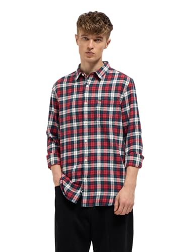 Image of THE BEAR HOUSE Men's Multi-Color Slim Fit Flannel Tartan Check Cotton Casual Shirt