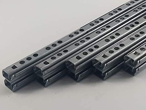 Preisvergleich Produktbild 10 Stück Livindo Schubladenschienen Teilauszug Rollenauszug Teleskopschiene Kugelführung 438 x 17 x 10 mm