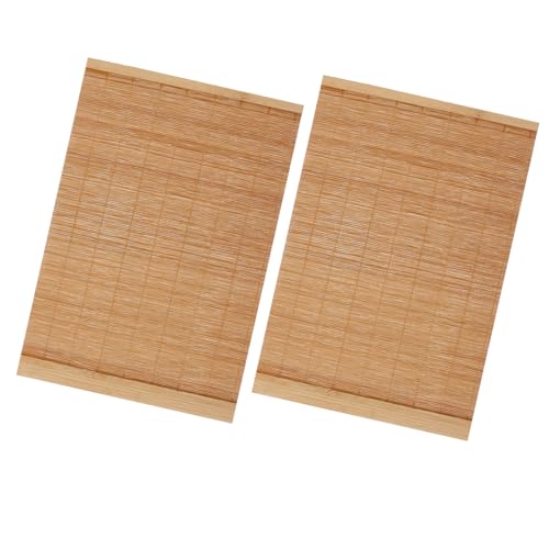 PRETYZOOM Manteles Individuales Aislantes de Madera de Bambú 2 Piezas 30X20 CM Antideslizantes para Mesa de Comedor y Té Protectores Térmicos Decorativos para Cocina y Fiestas