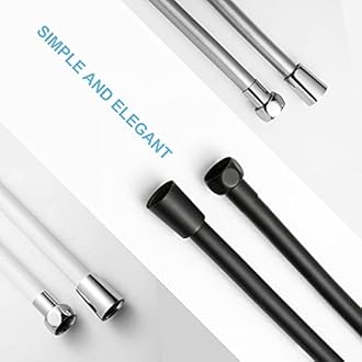 OFFO Ultra-Flex Shower Hose, 138 in Premium RV PVC Handheld Shower Head Hose Flex Hoses Extension with Brass Insert and Nut for Bathing Pet Bathing, Matte Black