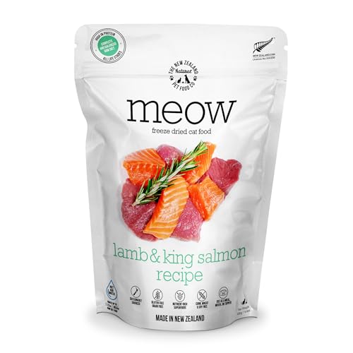 Meow Lamb  King Salmon Freeze Dried Uncooked Cat Meals Mixer or Topper or Deal with  Excessive Protein Pure Restricted Ingredient Recipe 99 Oz  Cucciolini Doodles Meow lamb  king salmon freeze dried uncooked cat meals mixer or topper or deal with  excessive protein pure restricted ingredient recipe 9 9 oz   cucciolini doodles