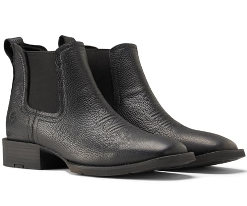 Image of SUREWAY Men's Western Chelsea Boots, Genuine Leather Slip-On Ankle Boots