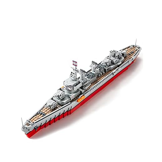 dOvOb Military Fletcher-Class Destroyer Model Building Blocks Kit, 1338 Pieces Bricks, STEM Toys for Kits or Adult