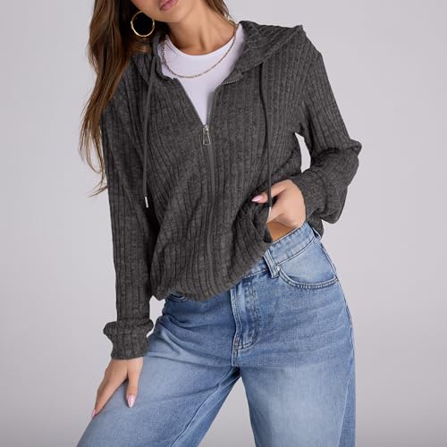 Image of Witsmile Zip Up Hoodie Women Oversized Sweatshirt Long Sleeve 2026 Fall Outfit Lightweight Jackets Workout Clothes