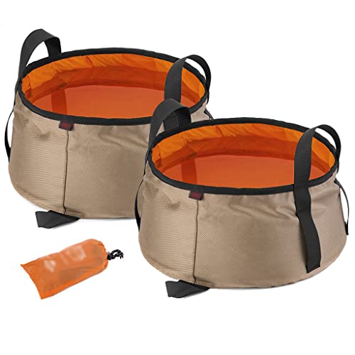 Seau pliable portable de 10 L – Lavabo de camping avec poignée, idéal pour le lavage de voiture et les activités de plein air
