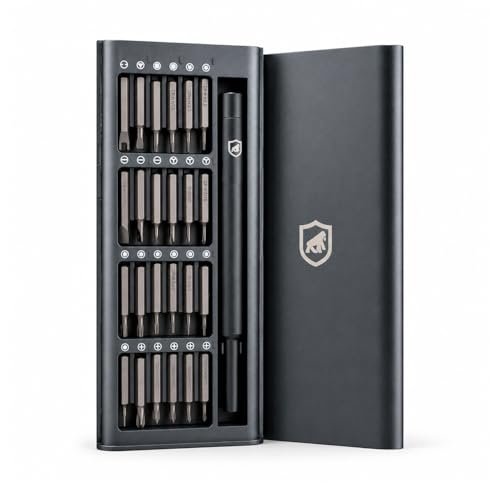 Gshield Conjunto Estojo Magnético Chaves de Precisão Armor 24 peças para Reparos, Preto
