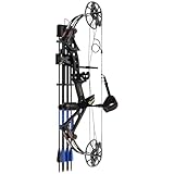 Sanlida 2024 New Dragon X7 Ready to Hunt Compound Bow Package for Adults, Archery Compound Bow and Arrow Set, 0-70 Lbs Draw Weight, No Bow Press Needed, Limited Life-time Warranty (Black)