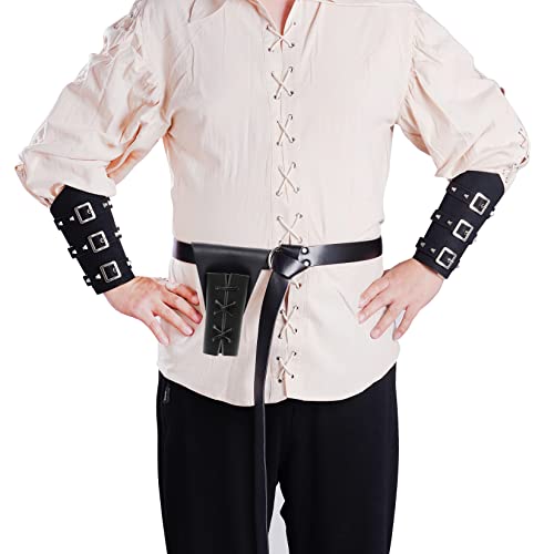 Medieval Renaissance Belt Sword Dagger Frog Case Leather Sword Holster for Halloween Knight Pirate Viking Warrior Costume