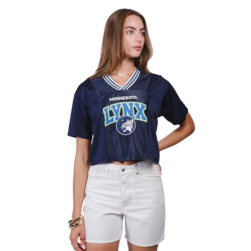 Ultra Game WNBA Official Womens Super Soft Mesh Crop Top T-Shirt Minnesota Lynx Team Color Small
