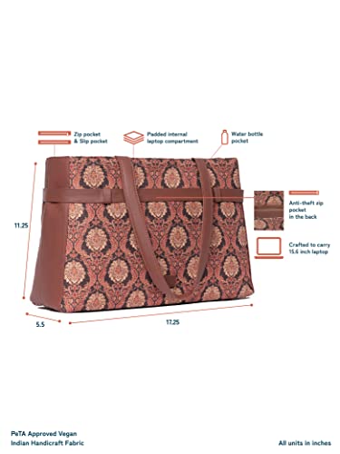 Image of ZOUK Urban Escape Bag | Stylish Vegan with Laptop Compartment, Trolley Sleeve & Anti-Theft Pocket |