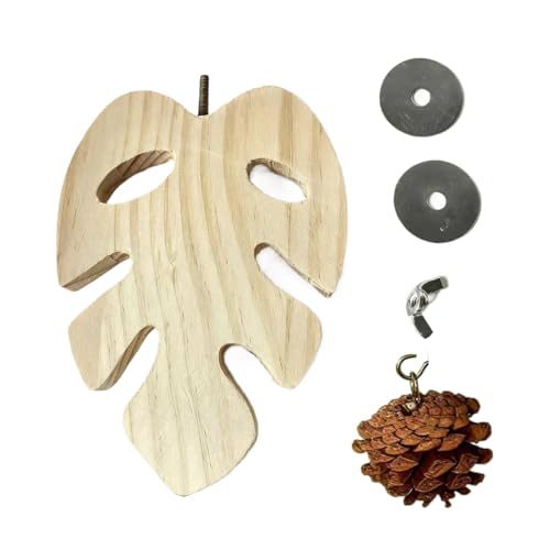 Perca para Loros, Simulación De Ramas Naturales, 1 Juego, Percha para Jaula De Pájaros, Perchas Planas De Madera Natural, Proceso De Instalación Fácil, para Periquitos, Cacatúas Y Conures