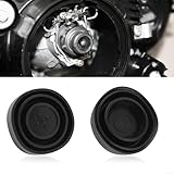 2 PCS Car Forward Light Dust Cover,2.16-3.79' Rubber Car Headlight Dust Cover,with Threaded Fastening,Silicone Waterproof Sealing LED Lights Protective Cover,Universal for Cars(Fit 2.16-3.74')