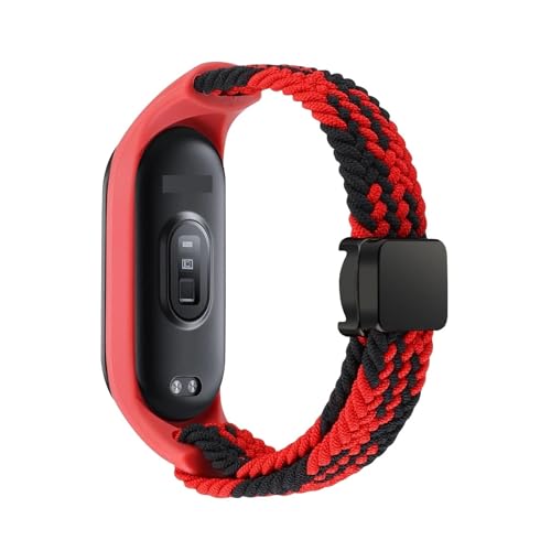 SLCHJXS Correa trenzada para Mi Band 8 de nailon elástico Solo Loop ajustable con hebilla magnética para Miband 8 NFC